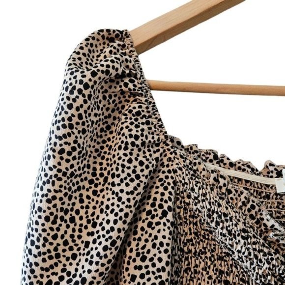 O. Vianca Animal Print Ruched Long Sleeve Mini Dress Size Small. - Picture 9 of 15